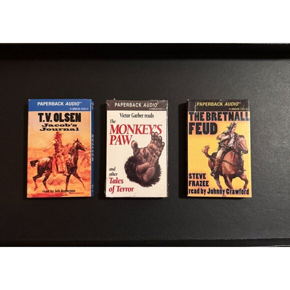 Vintage Paperback Audio Books Western Horror Collection Set #1 - Picture 1 of 2